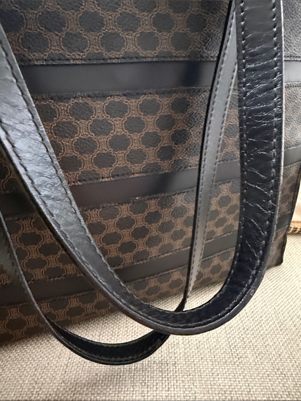 Celine Macadam Black Shoulder Bag Rare - Picture 7 of 12